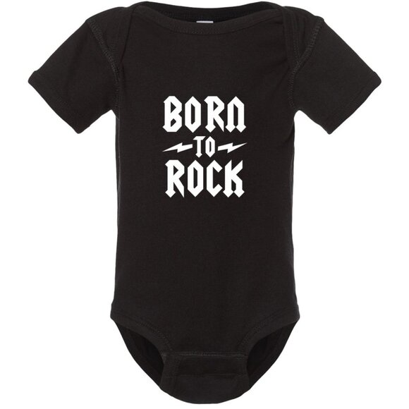 Born to Rock Baby Bodysuit | Cute Rock Star Infant Outfit | Music Lover Gift - Picture 4 of 4